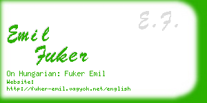 emil fuker business card